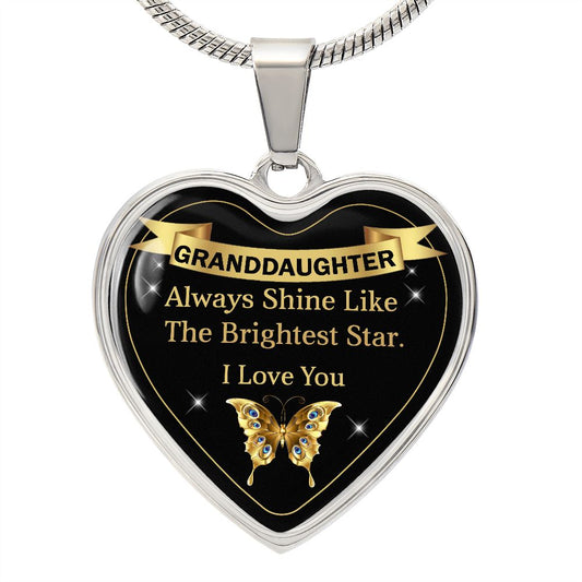 To My Granddaughter | Shine | Heart Pendant