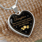 To My Daughter | Hug | Heart Pendant | HJ