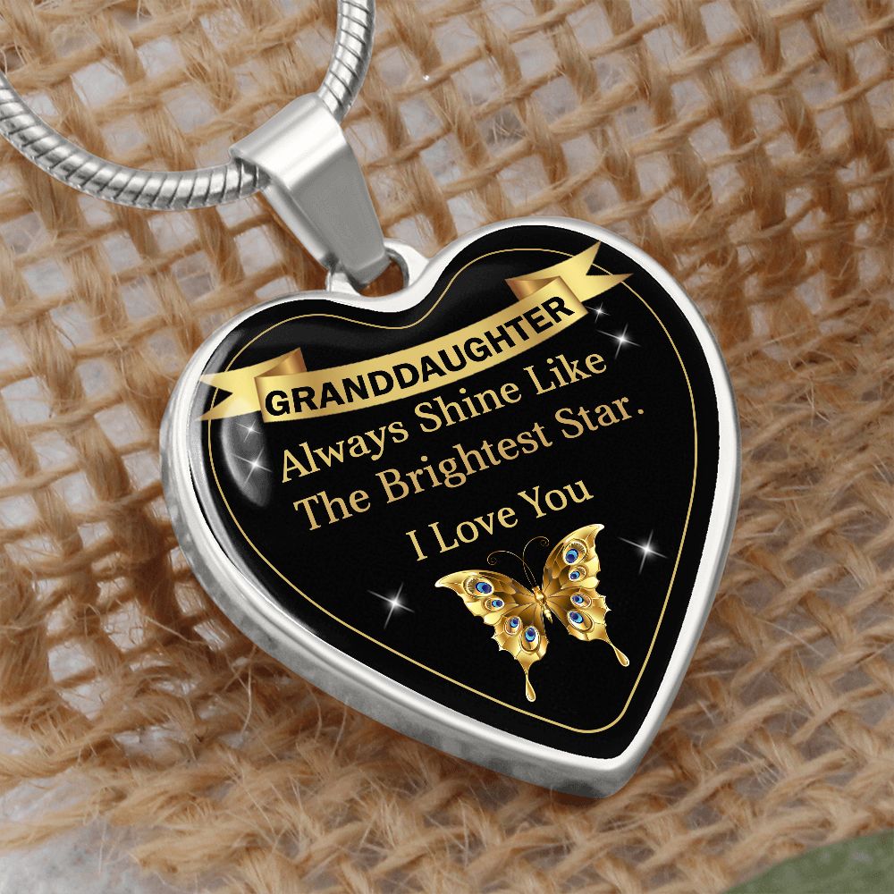 To My Granddaughter | Shine | Heart Pendant