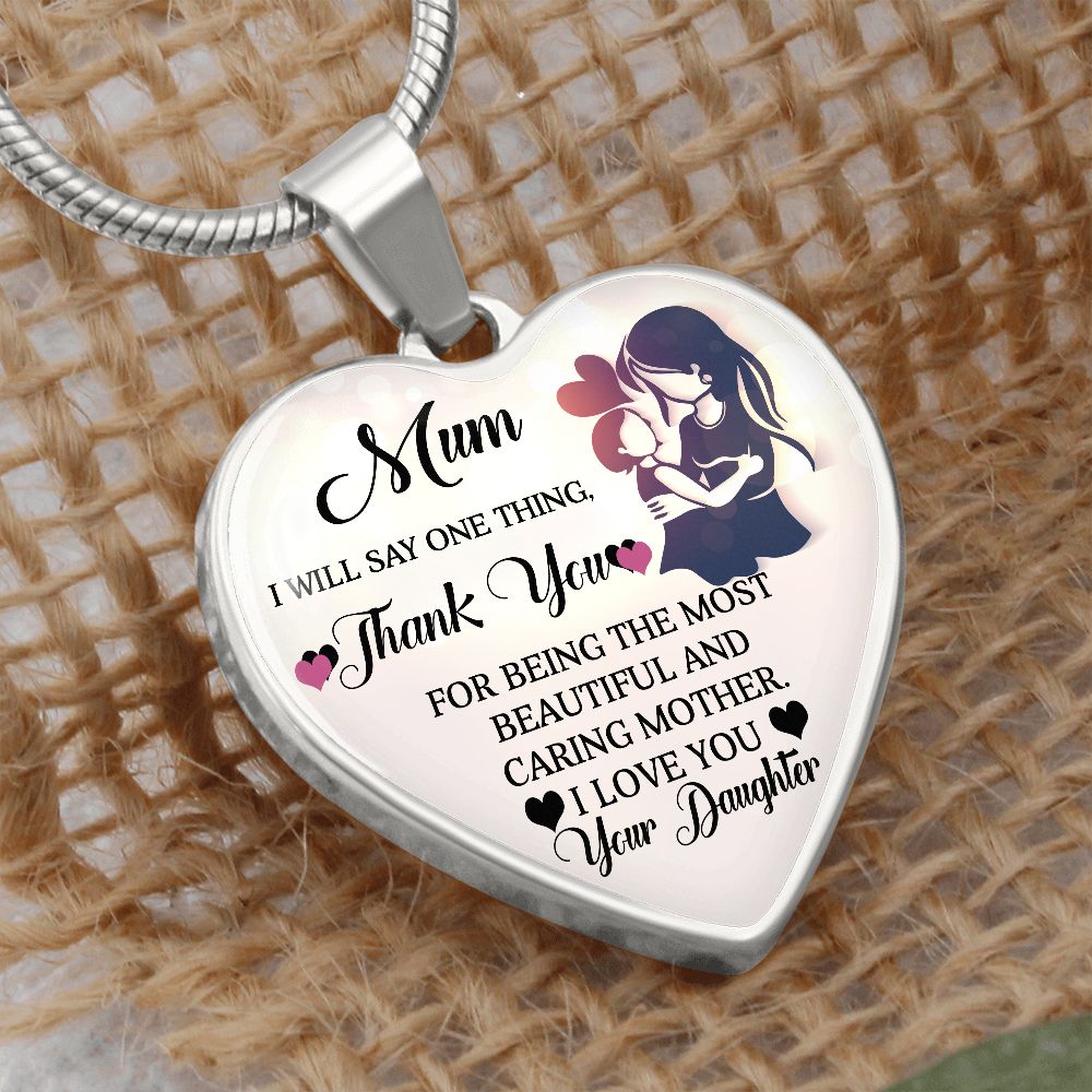 To My Mum | Love You | Heart Pendant