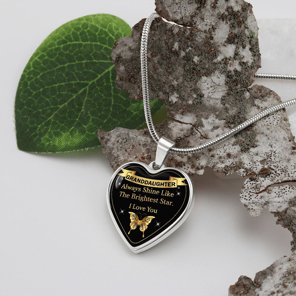 To My Granddaughter | Shine | Heart Pendant