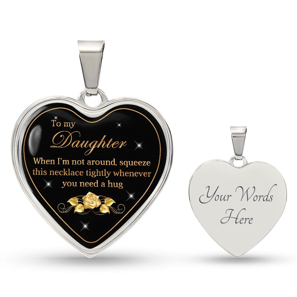 To My Daughter | Hug | Heart Pendant | HJ