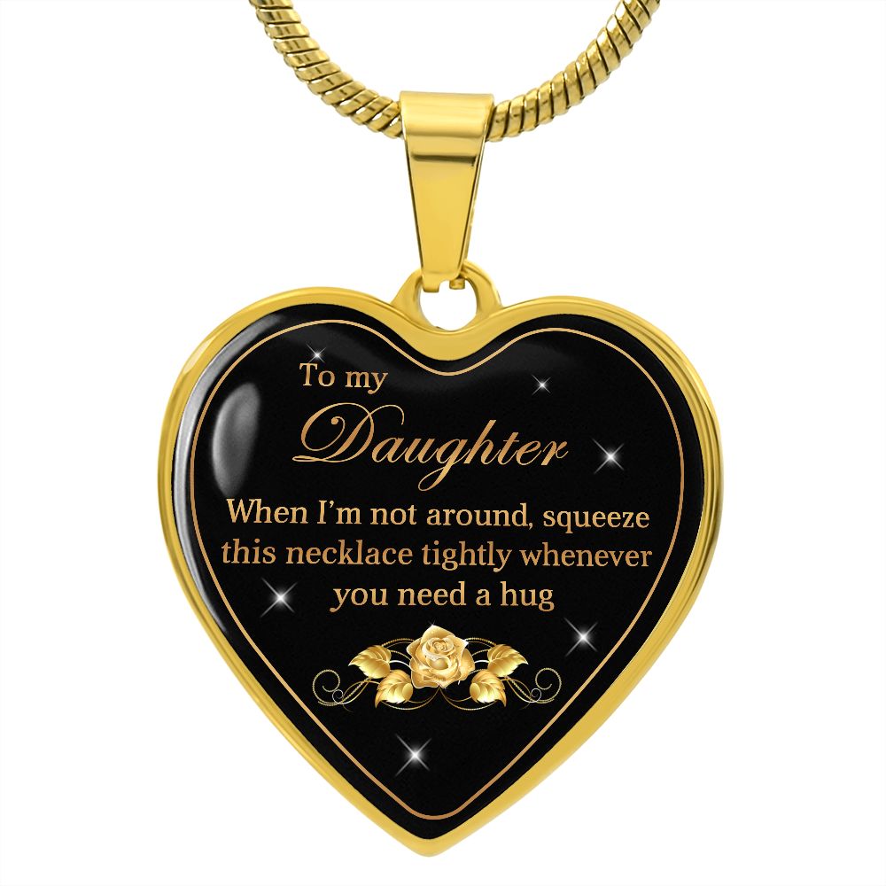 To My Daughter | Hug | Heart Pendant | HJ