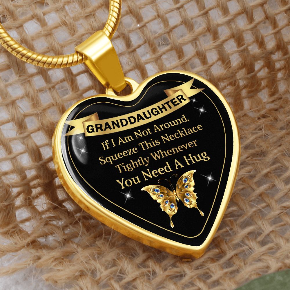To My Granddaughter | Need a Hug | Heart Pendant