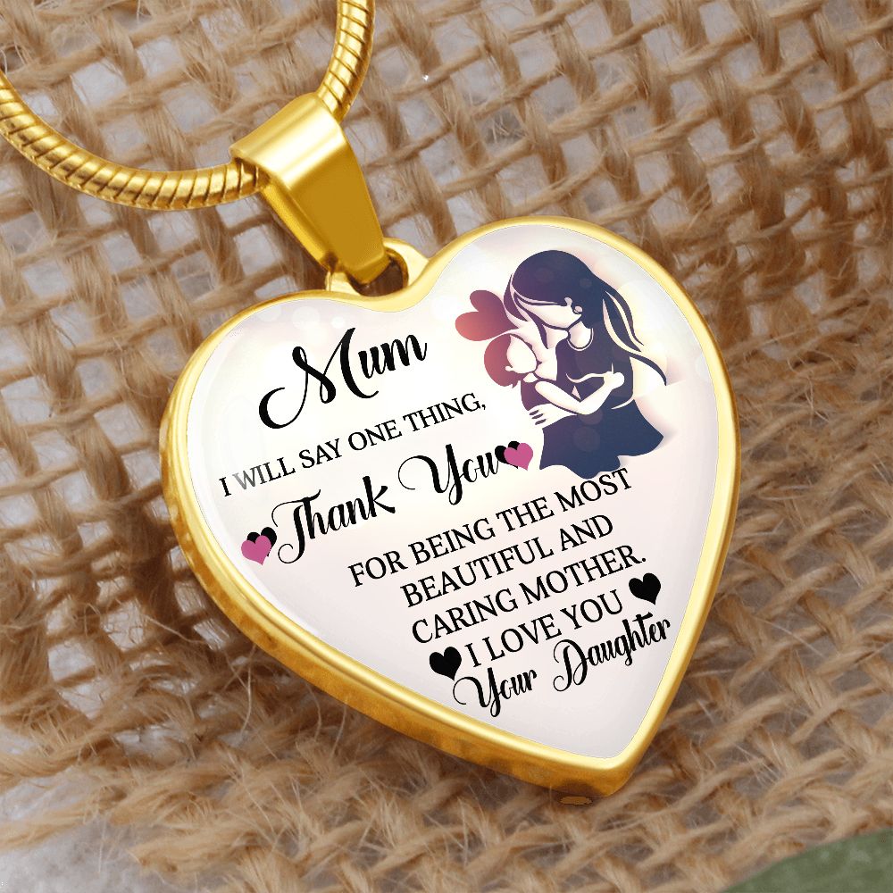 To My Mum | Love You | Heart Pendant