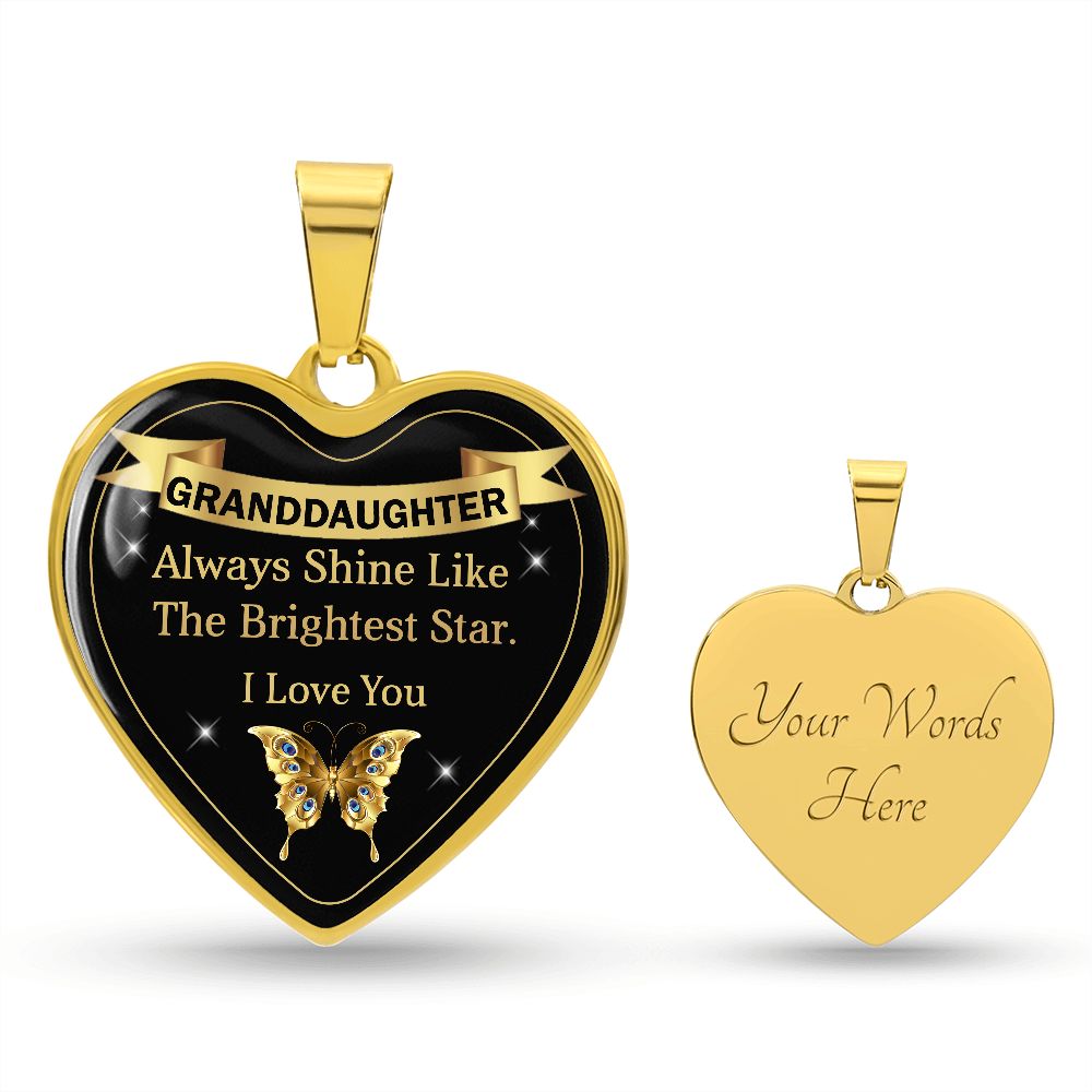To My Granddaughter | Shine | Heart Pendant