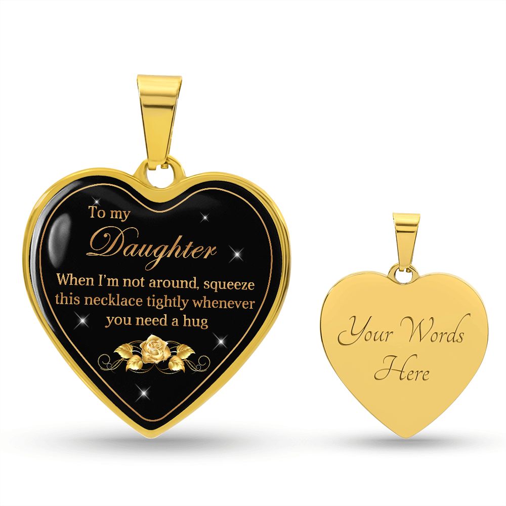 To My Daughter | Hug | Heart Pendant | HJ