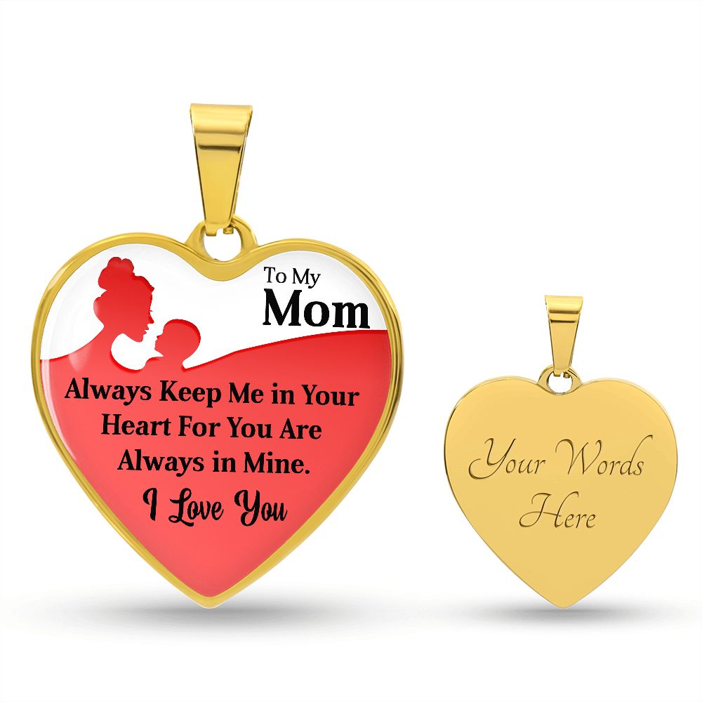 To My Mum | Your Heart | Heart Pendant Necklace | Mother's Day, Christmas & Birthday Present