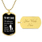 To My Dad | Hero | Dog Tag | HJ