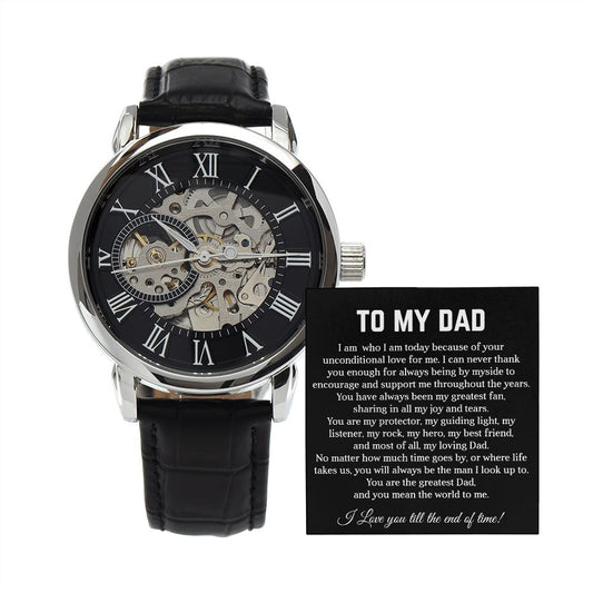 To My Dad | Time May Fly  | Men's Openwork Watch | HJ