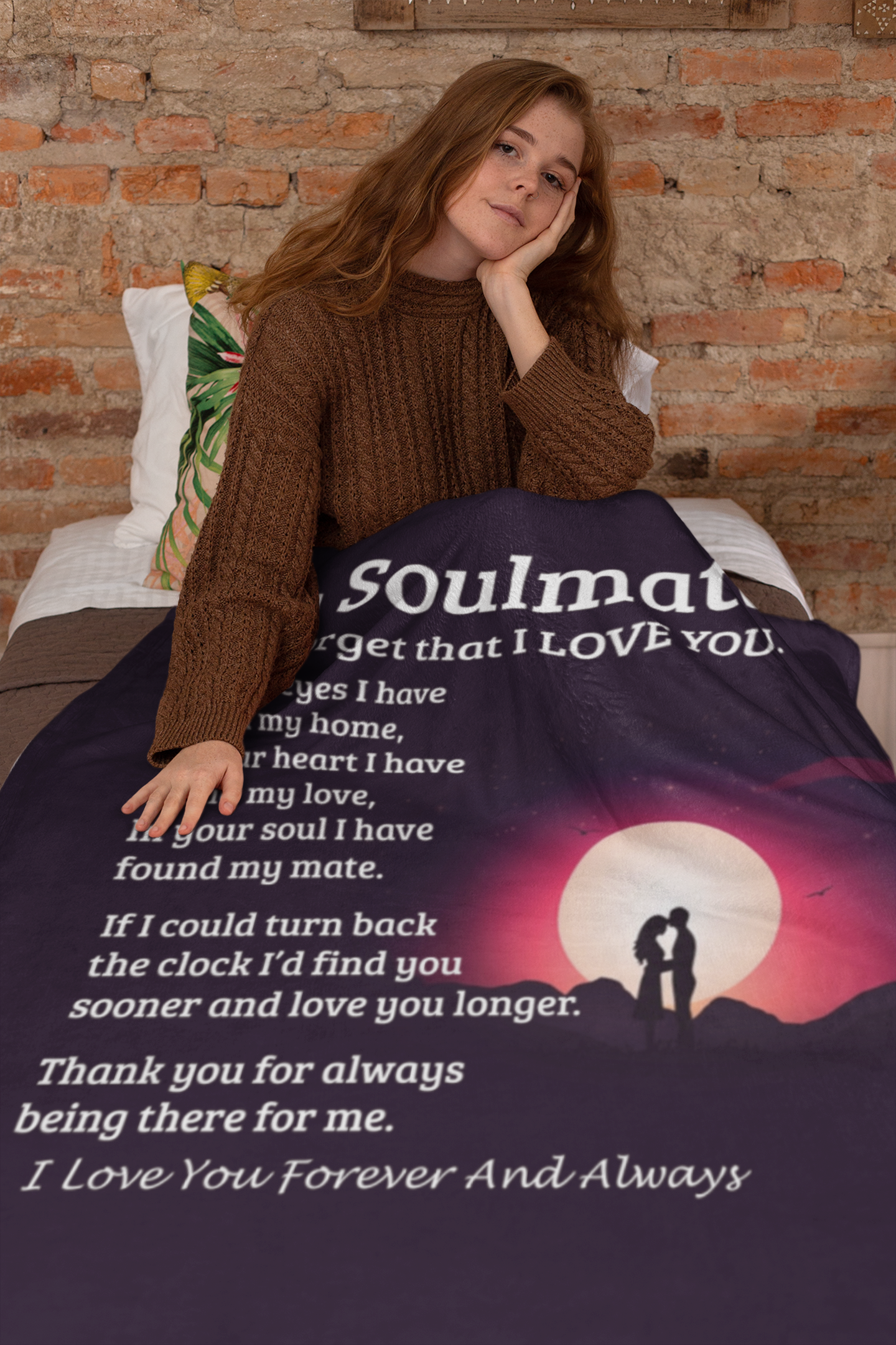 To My Soulmate  | My Home | Fleece Blanket | TL