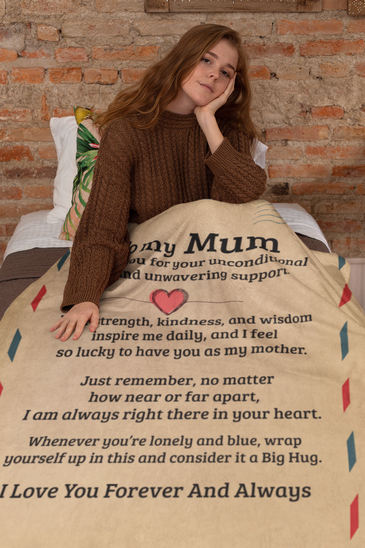 To My Mum | Unconditional Love | Fleece Blanket | TL