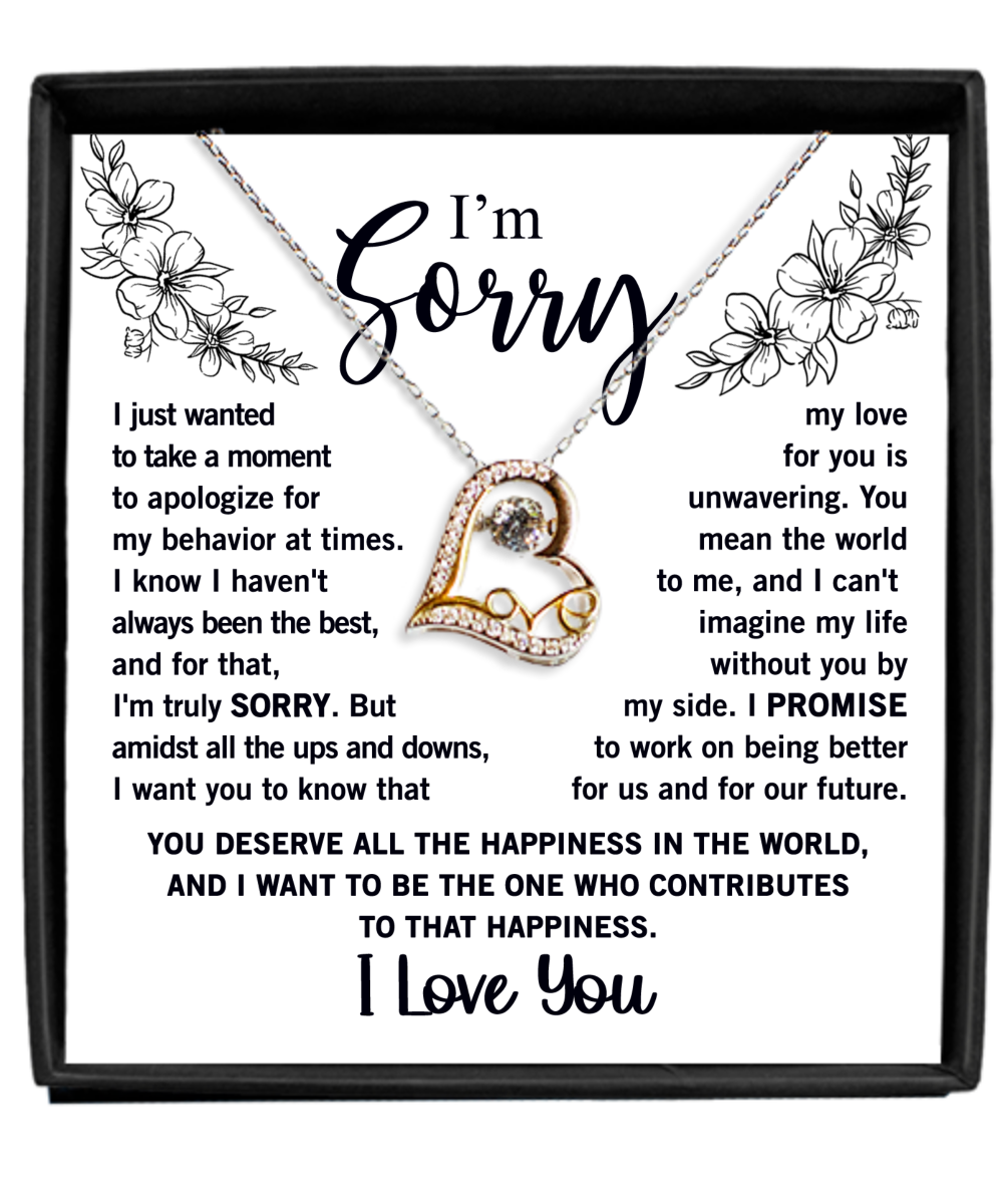 I am Sorry | Promise | Love Dancing Necklace Gift