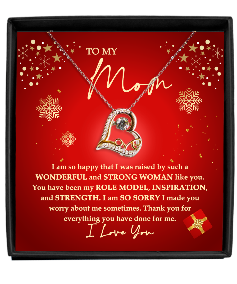 To My Mom | Strong Woman | Love Dancing Necklace Gift