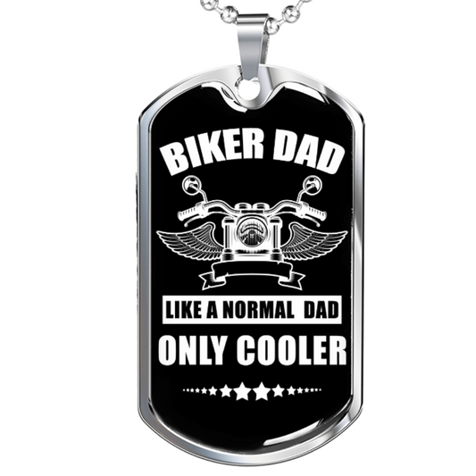 Biker Dad Dog tag