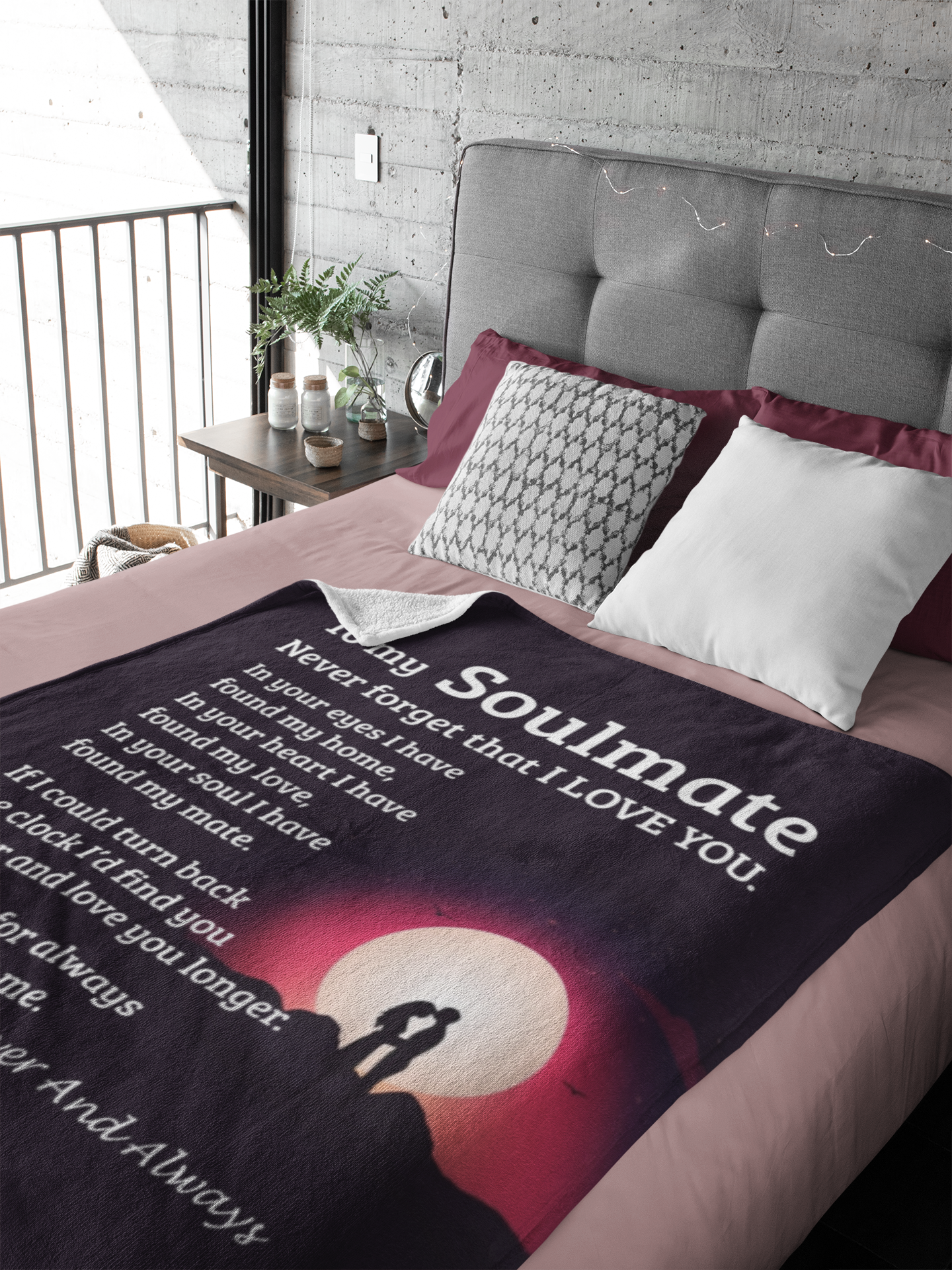 To My Soulmate  | My Home | Fleece Blanket | TL