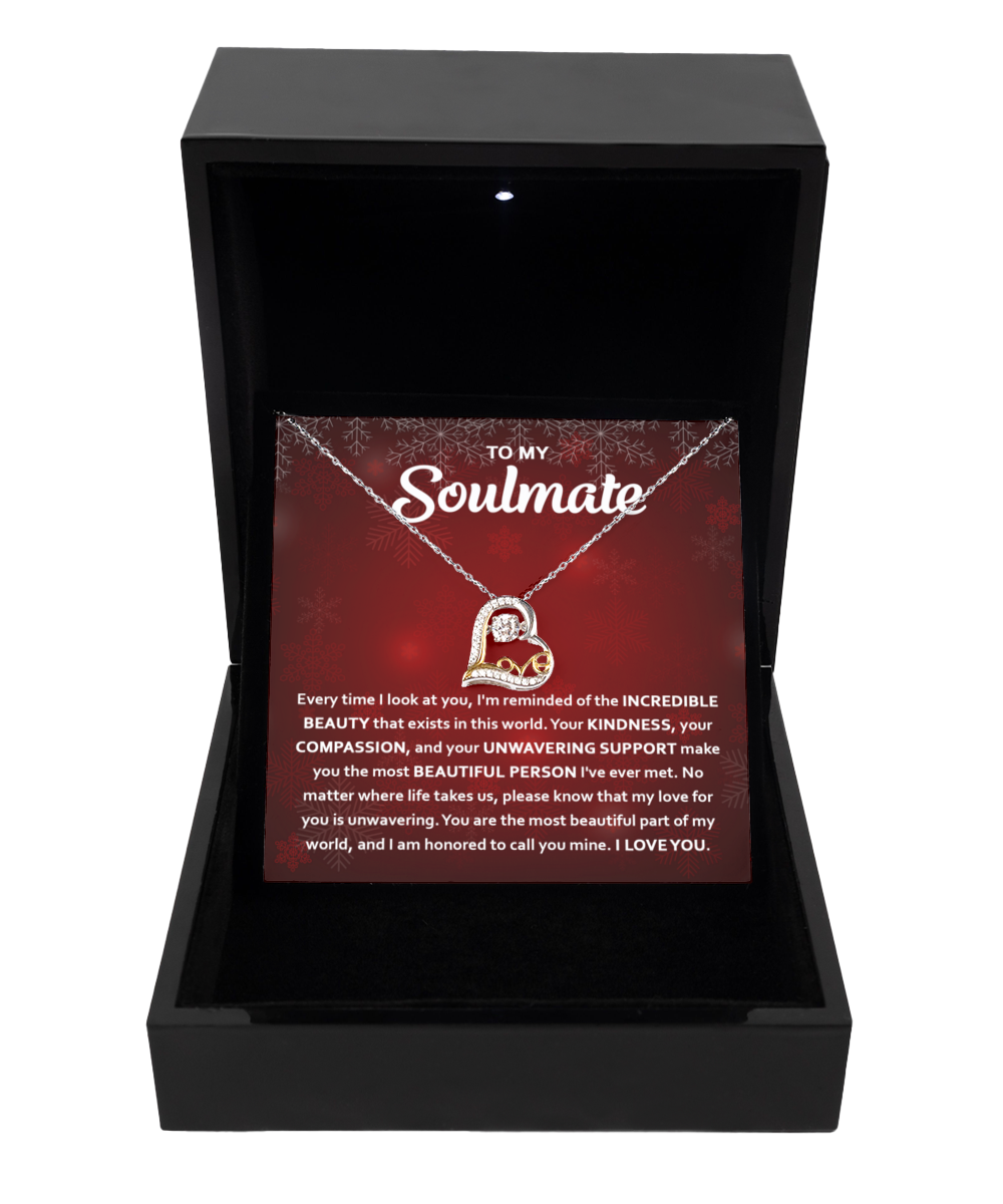 To My Soulmate - Beautiful Person - Love Dancing Necklace Gift