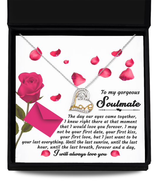 To My Gorgeous Soulmate - Last Breath - Love Dancing Necklace Gift