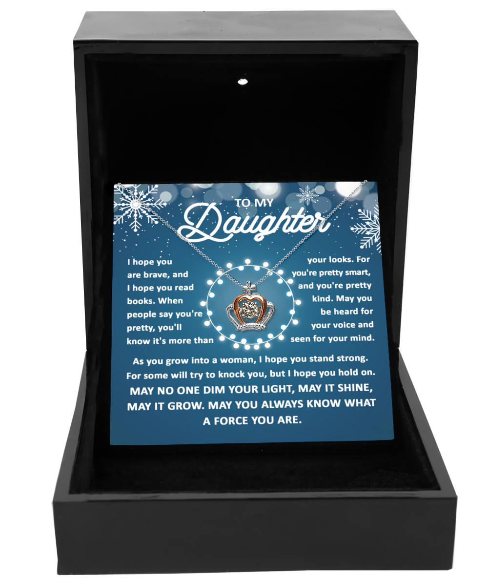 To My Daughter - May You Know - Crown Pendant Necklace Gift