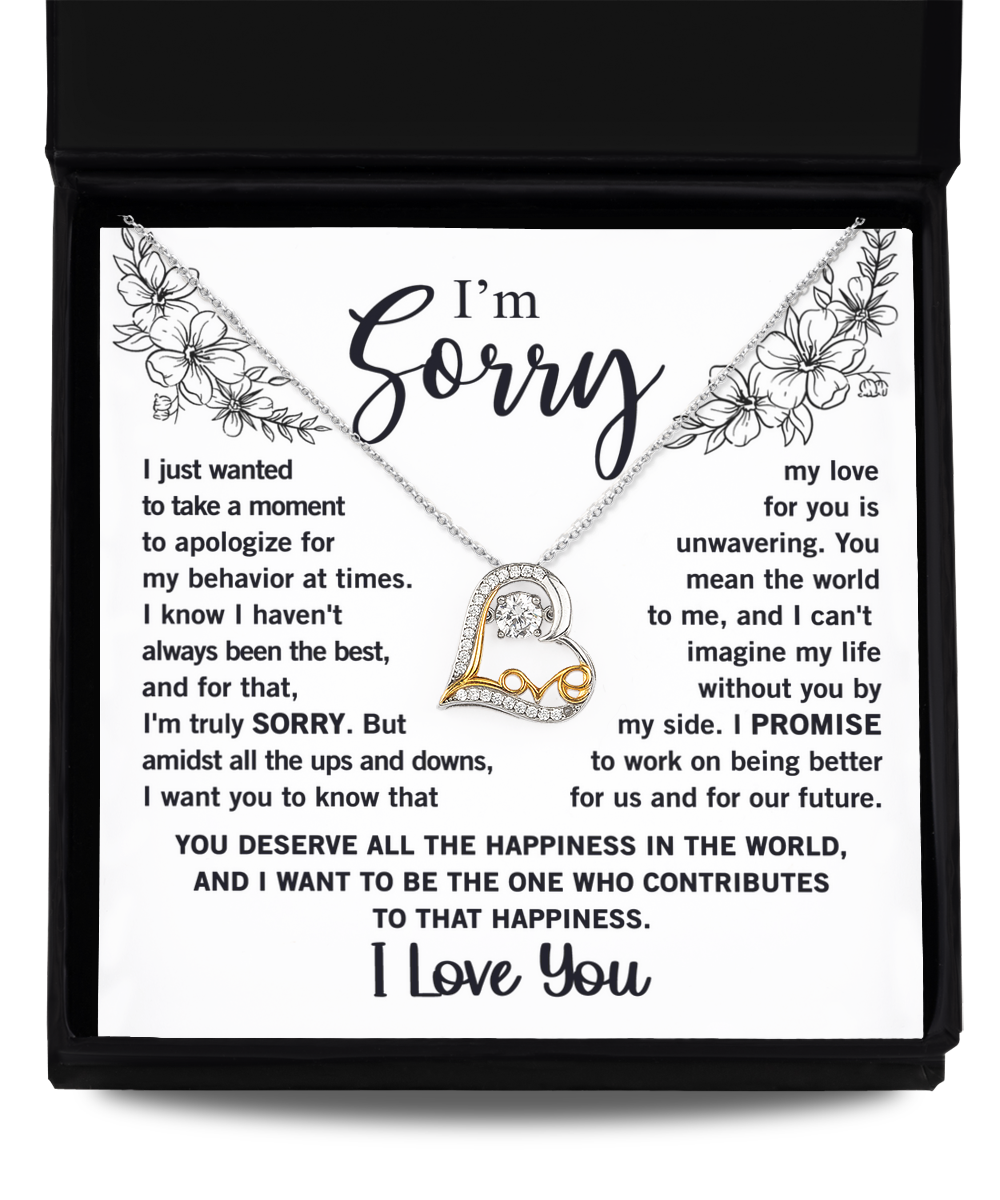 I am Sorry | Promise | Love Dancing Necklace Gift