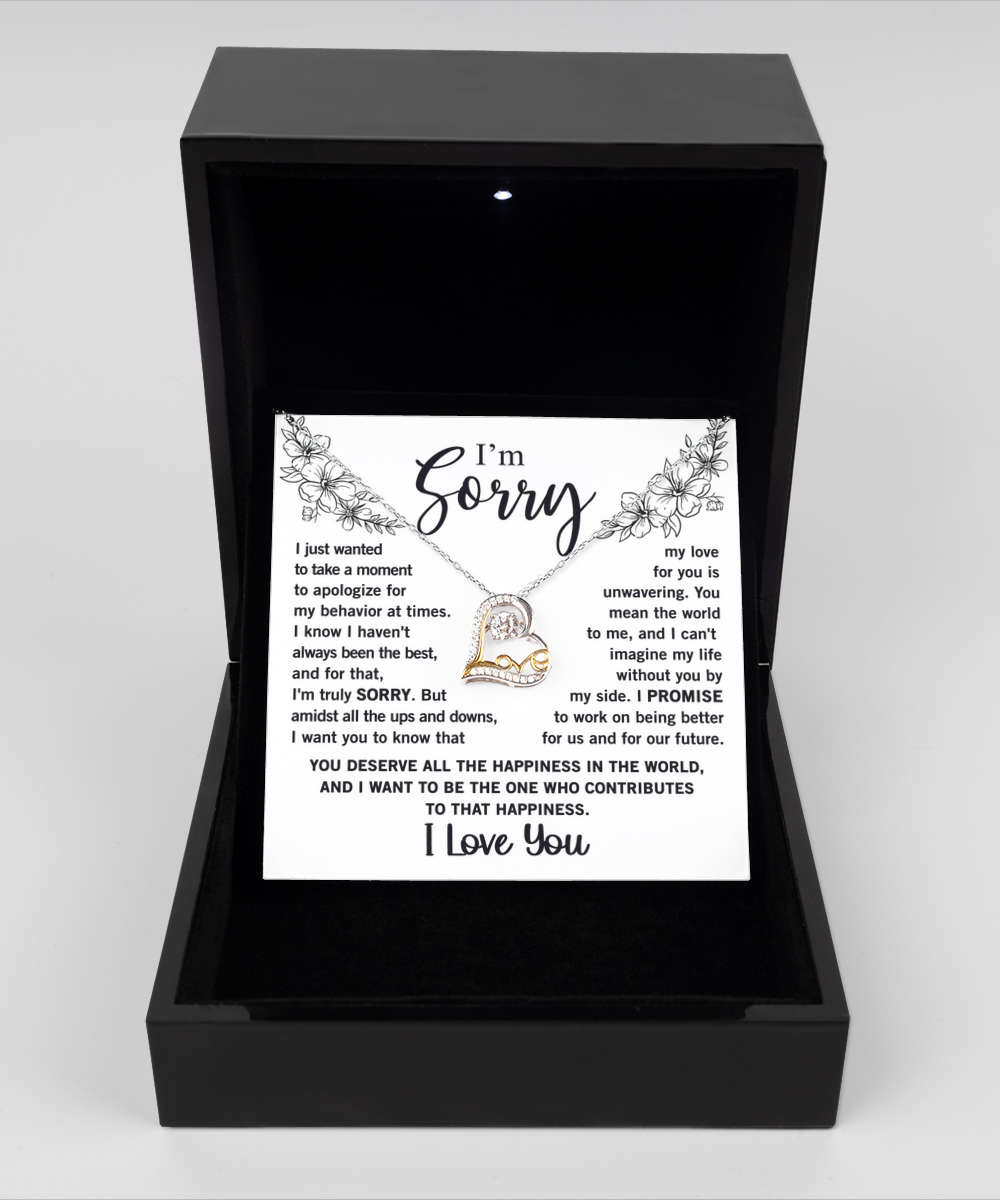 I am Sorry | Promise | Love Dancing Necklace Gift