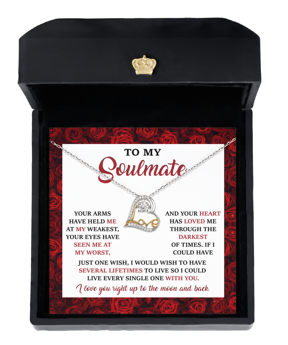 To My Soulmate - One Wish - Love Dancing Necklace Gift