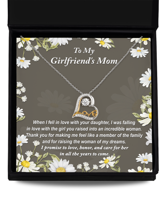 To My Girlfriend's Mom - Incredible Woman - Love Dancing Necklace Gift