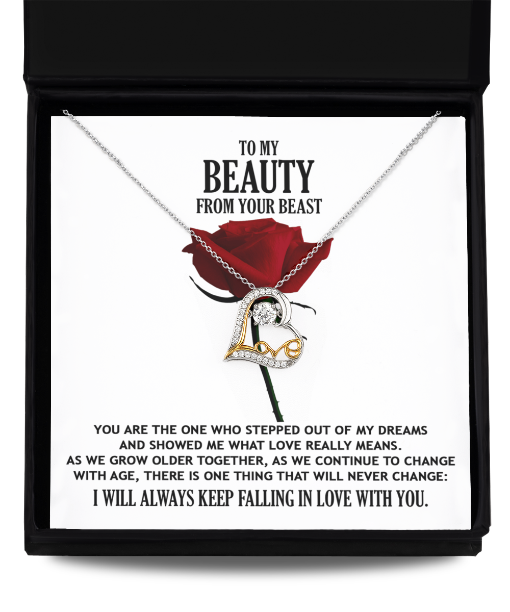 To My Beauty From Your Beast - My Beauty - Love Dancing Necklace Gift