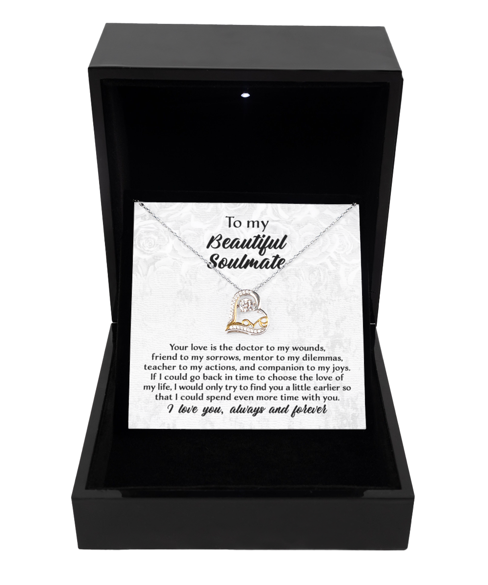 To My Beautiful Soulmate - Your Love - Love Dancing Necklace Gift