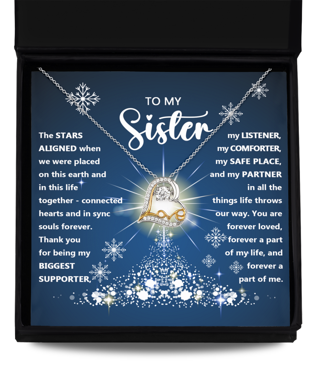 To My Sister - Stars Aligned - Love Dancing Necklace Gift