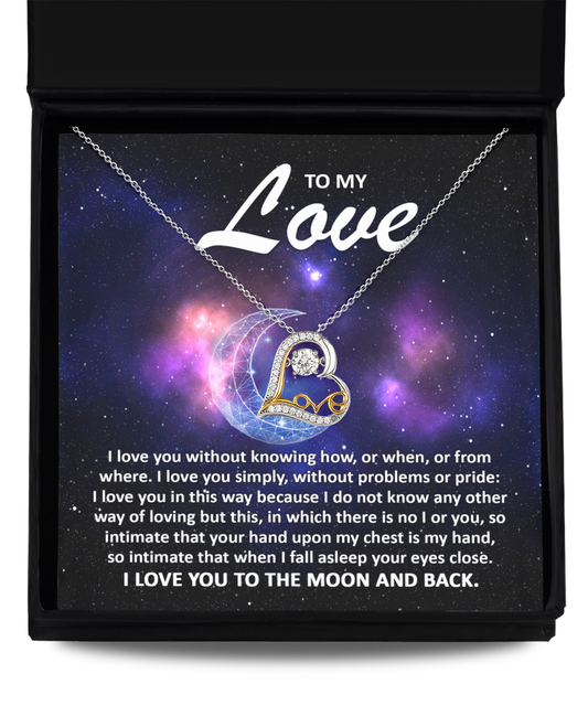 My Love - I Love You - Love Dancing Necklace Gift