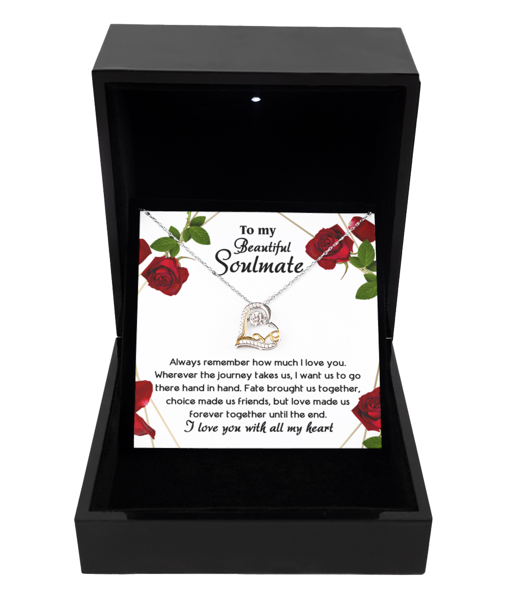 To My Beautiful Soulmate - Until The End - Love Dancing Necklace Gift