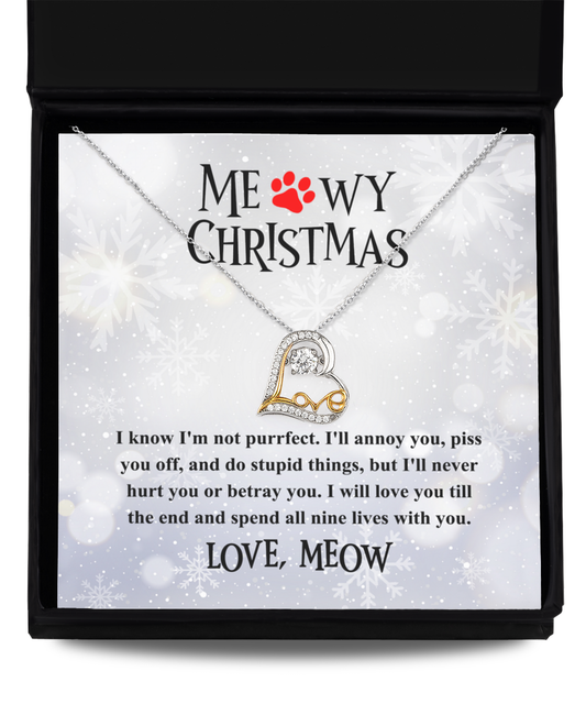Cat - Meowy Christmas - Love Dancing Necklace Gift