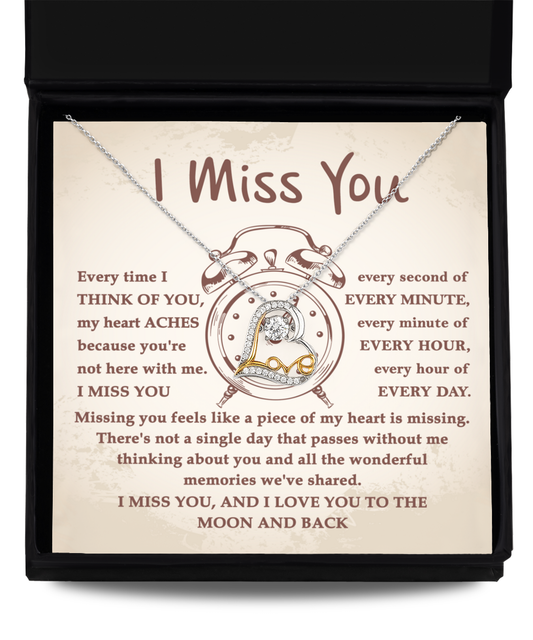 I Miss You | Every Second | Love Dancing NecklaceGift GB