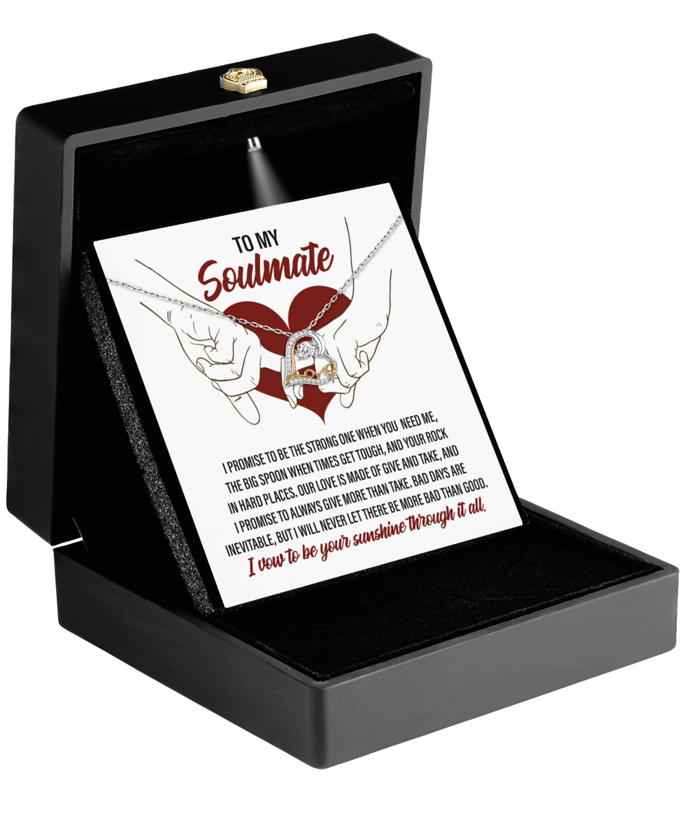 To My Soulmate - I Promise To - Love Dancing Necklace Gift