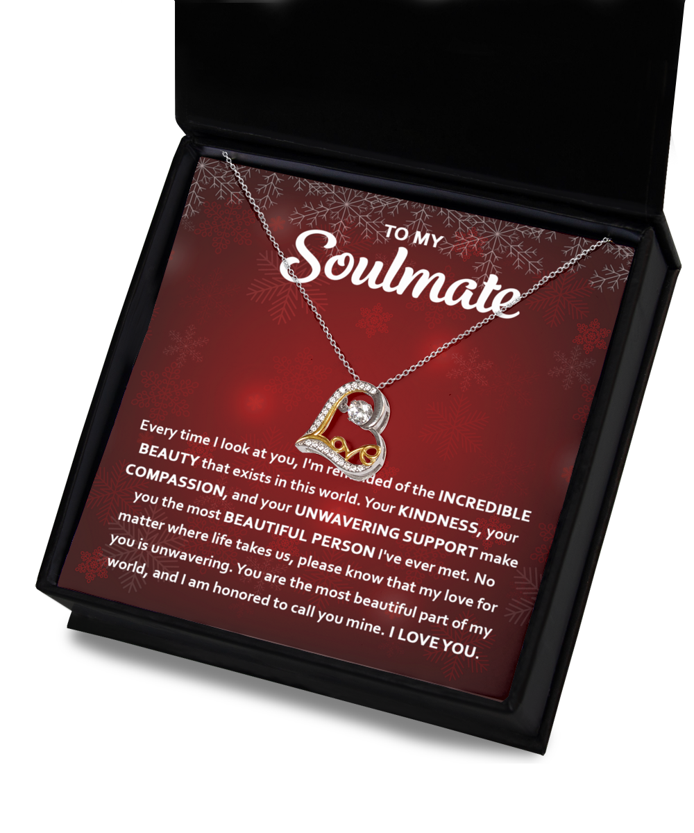 To My Soulmate - Beautiful Person - Love Dancing Necklace Gift