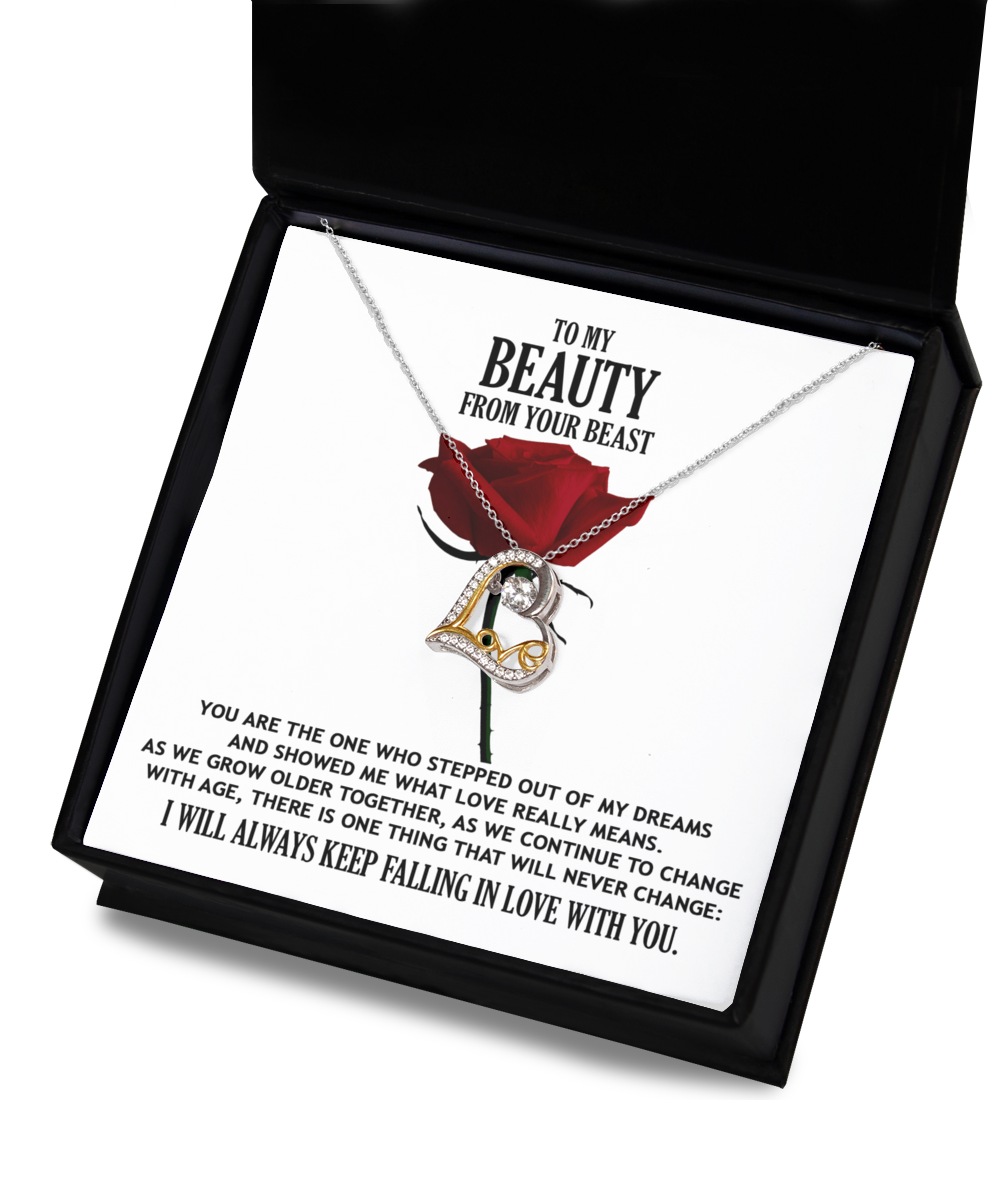 To My Beauty From Your Beast - My Beauty - Love Dancing Necklace Gift