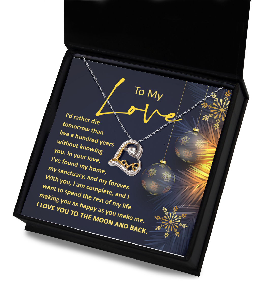 My Love - A Hundred Years - Love Dancing Necklace Gift