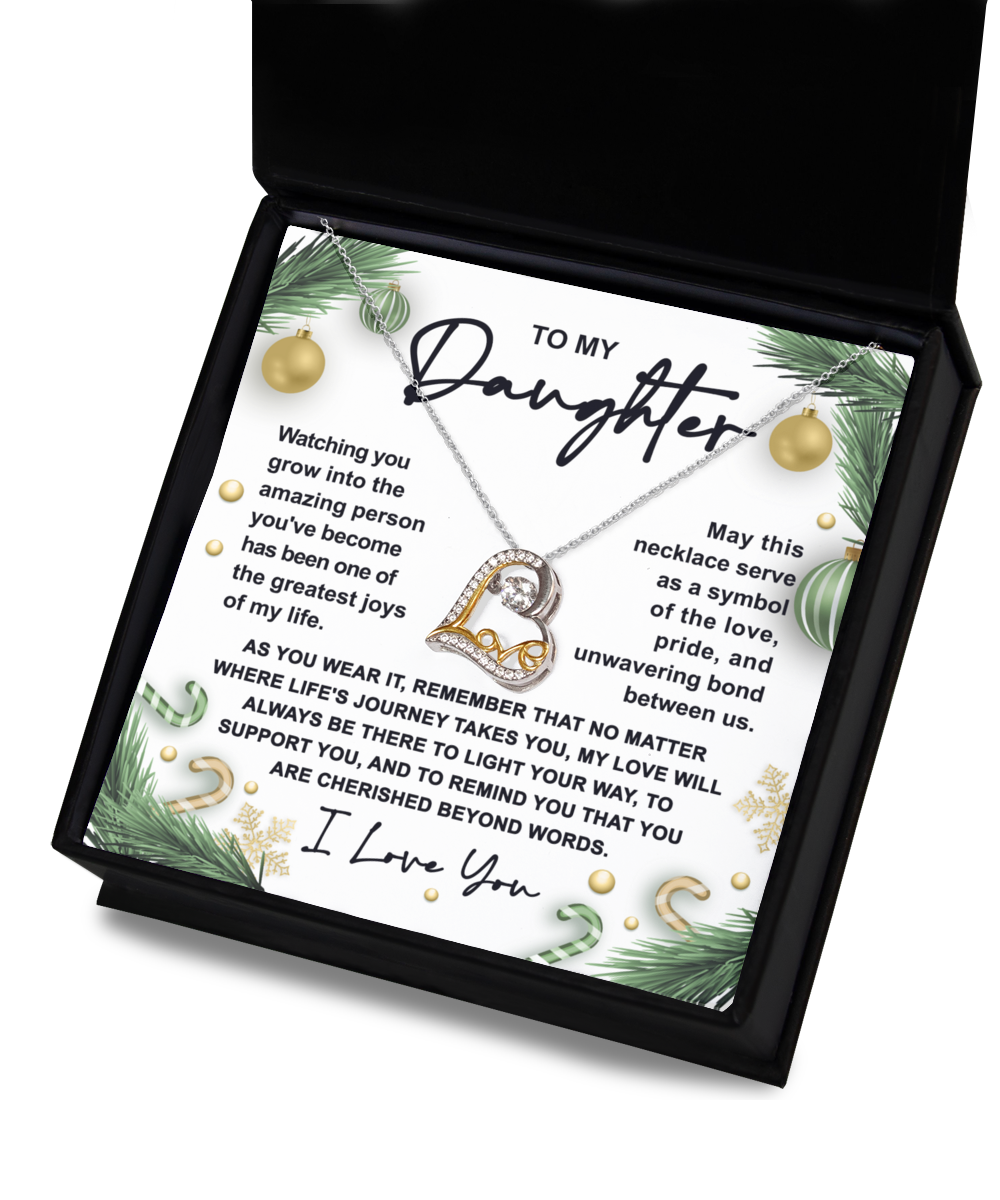 To My Daughter | Symbol Of Love | Love Dancing Necklace Gift