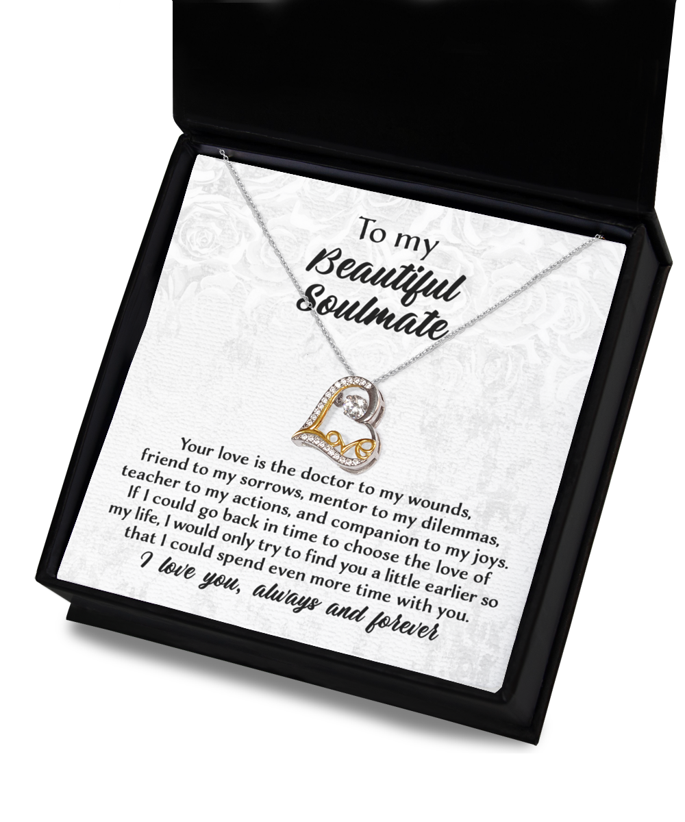 To My Beautiful Soulmate - Your Love - Love Dancing Necklace Gift