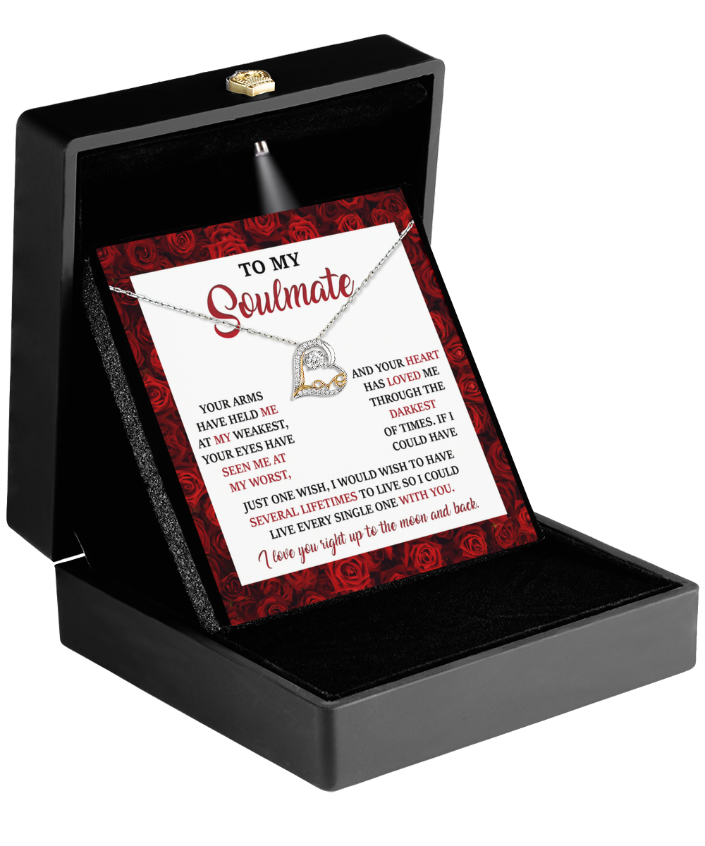 To My Soulmate - One Wish - Love Dancing Necklace Gift