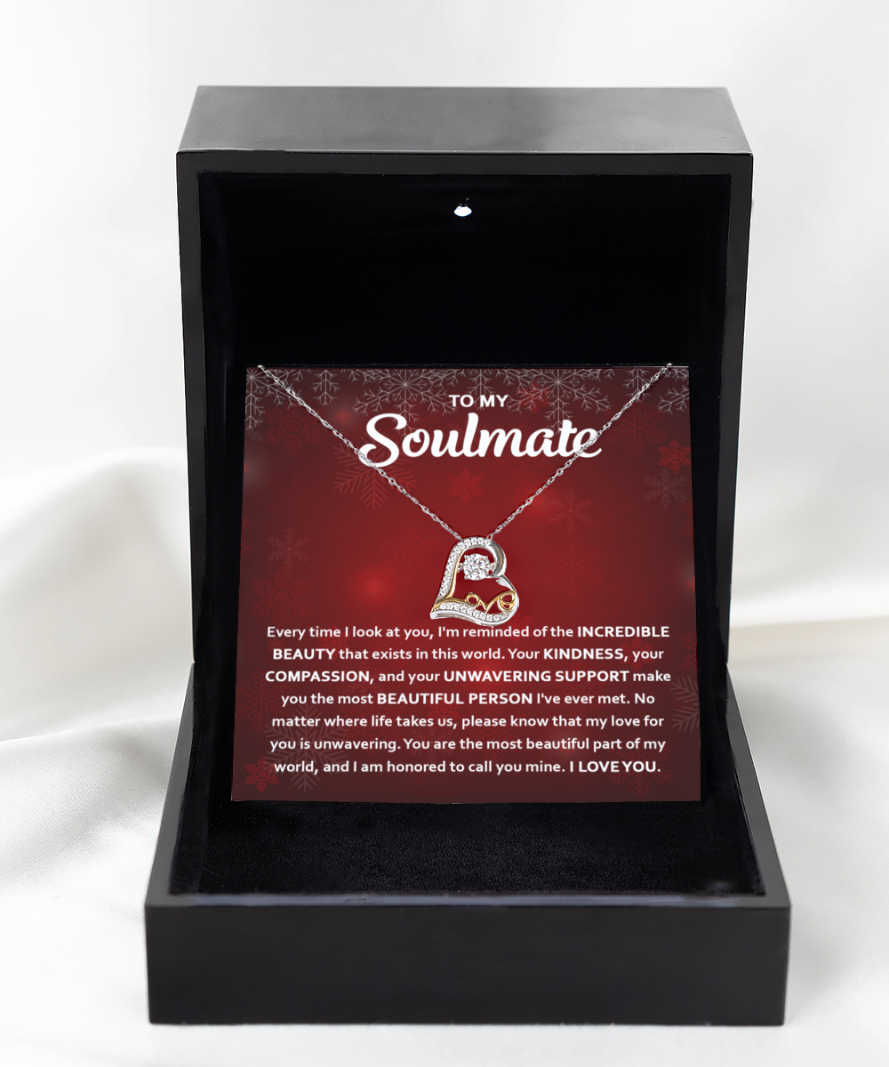 To My Soulmate - Beautiful Person - Love Dancing Necklace Gift