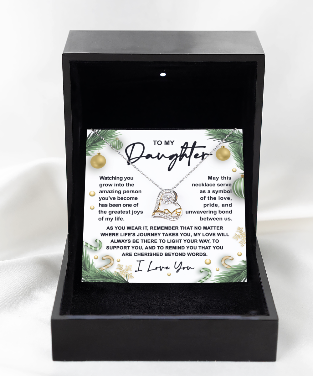 To My Daughter | Symbol Of Love | Love Dancing Necklace Gift