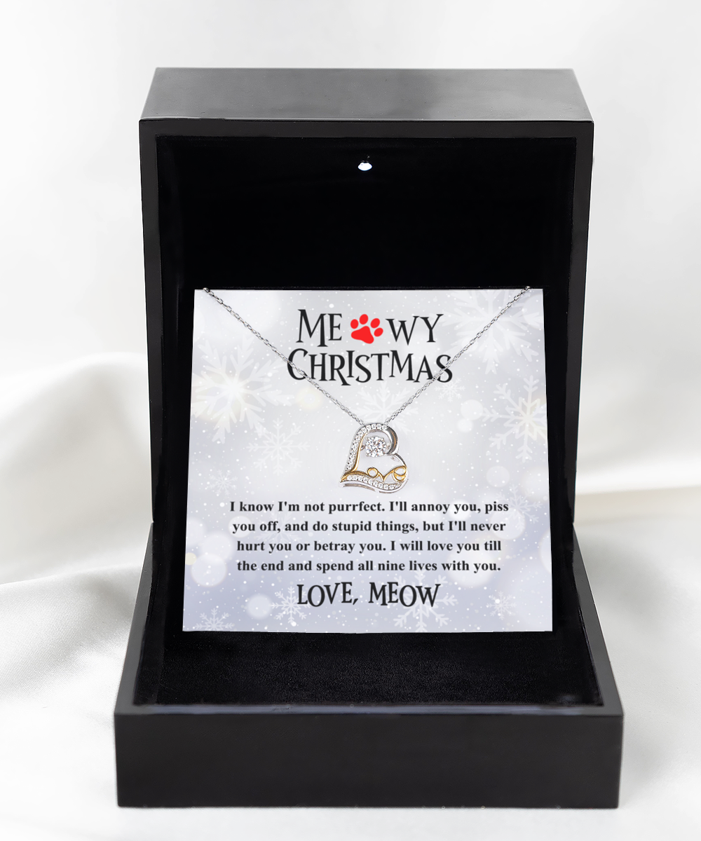 Cat - Meowy Christmas - Love Dancing Necklace Gift