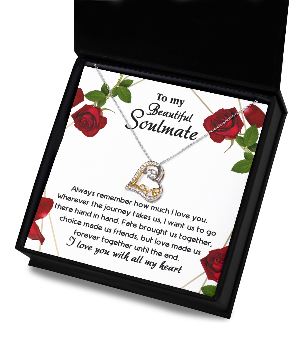 To My Beautiful Soulmate - Until The End - Love Dancing Necklace Gift