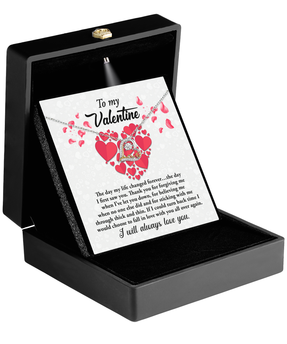 To My Valentine - The Day - Love Dancing Necklace Gift