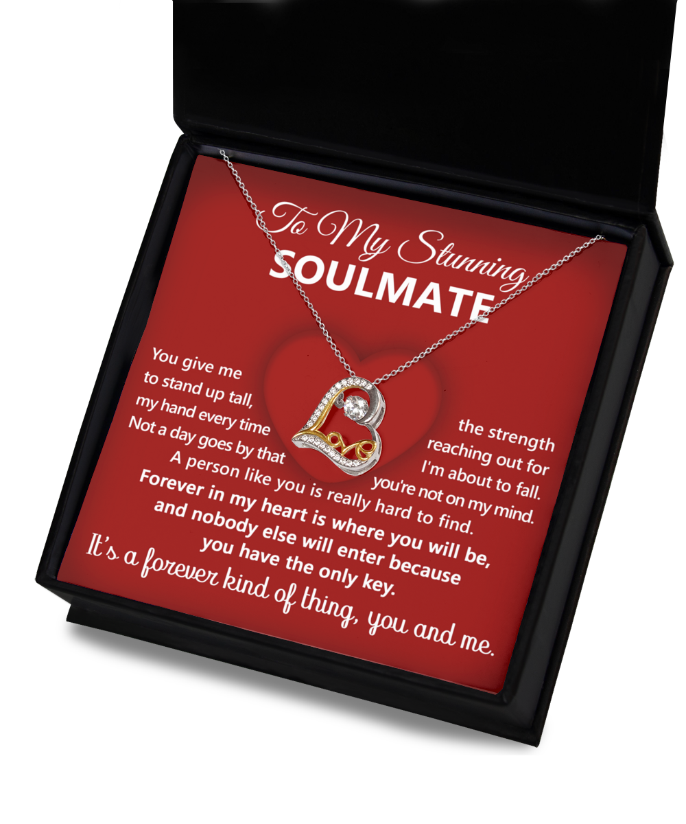 To My Stunning Soulmate - In My Heart - Love Dancing Necklace Gift