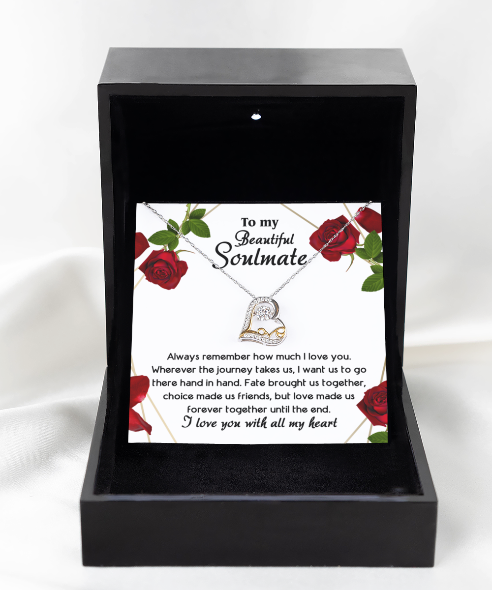 To My Beautiful Soulmate - Until The End - Love Dancing Necklace Gift