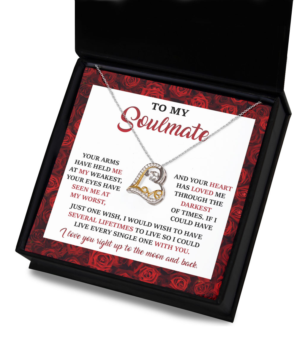 To My Soulmate - One Wish - Love Dancing Necklace Gift