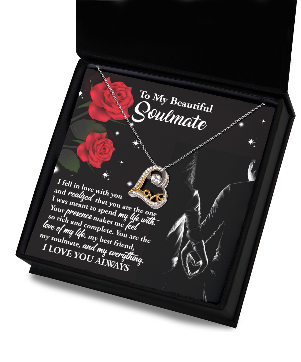 To My Beautiful Soulmate - Spend My Life - Love Dancing Necklace Gift